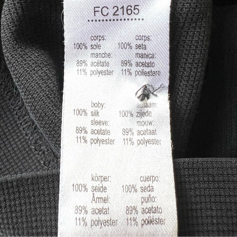 Lacoste Silk Black & Navy Sleeveless Shift Dress Women’s EU 38 - Picture 9 of 11